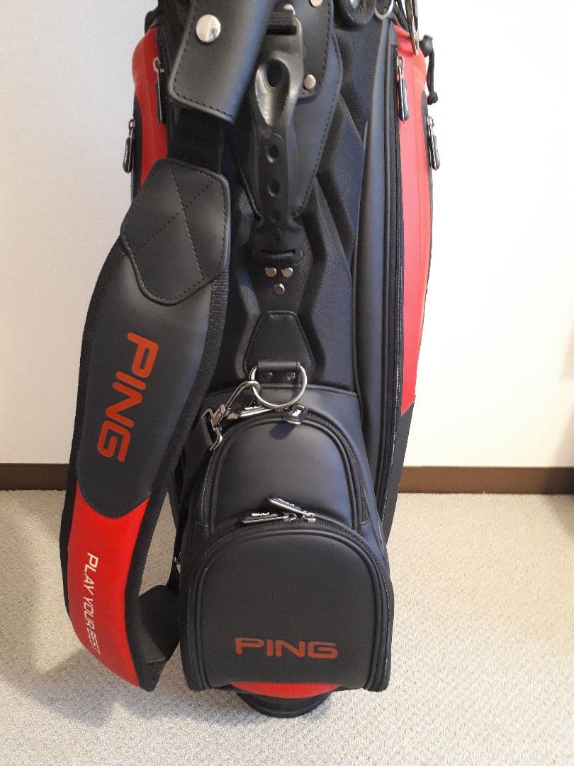 PING ピン 9.0型 アスリートプロモデル スタンド（BKｘRED）