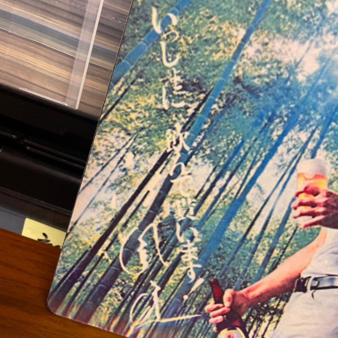 鉄板製アサヒビール高倉健さんプレート　厚く重いです。綺麗です。200✖️300