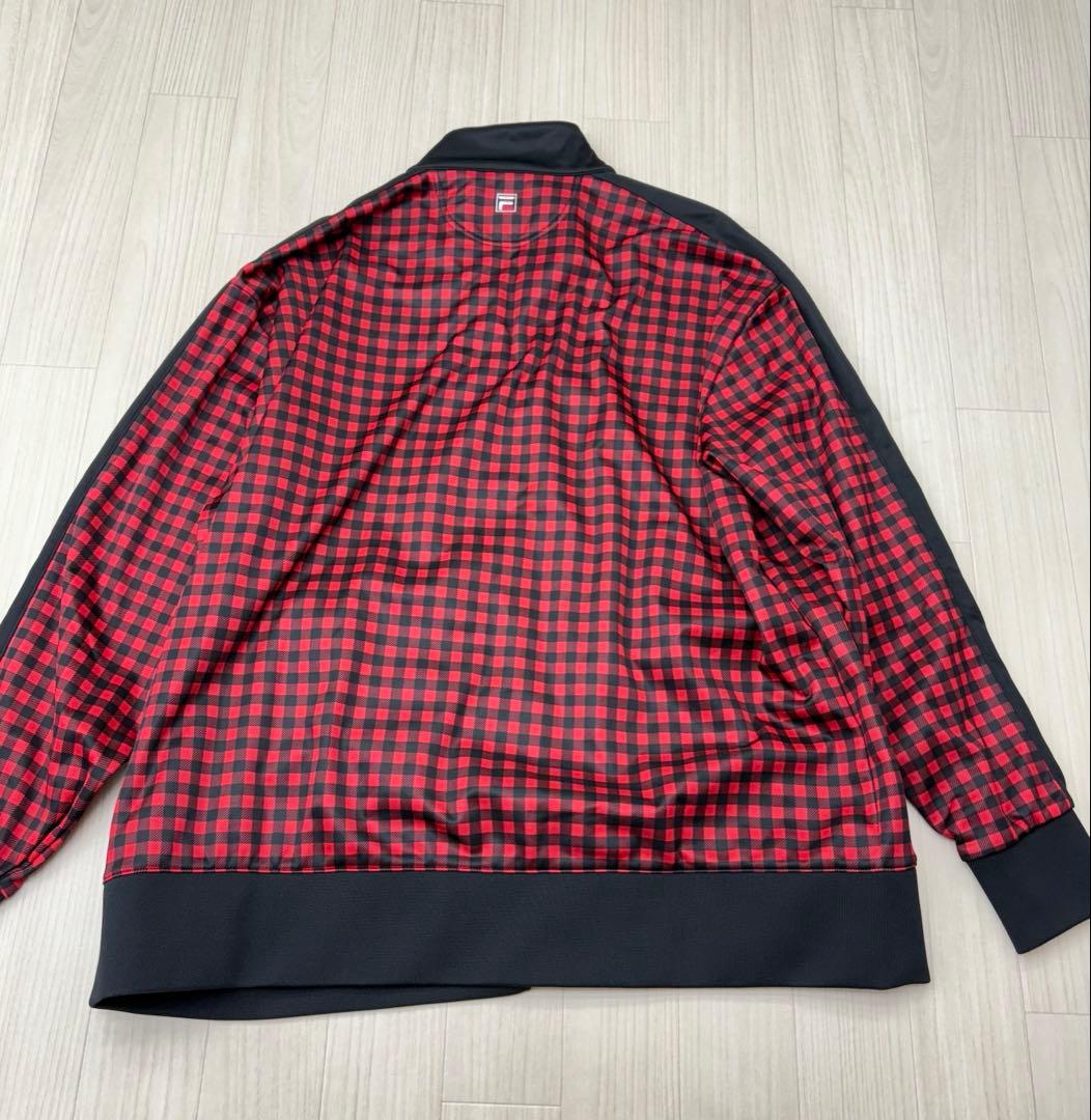 ■ 美品 FILA フィラゴルフ 裏起毛 ジップ チェック ブルゾン 4L