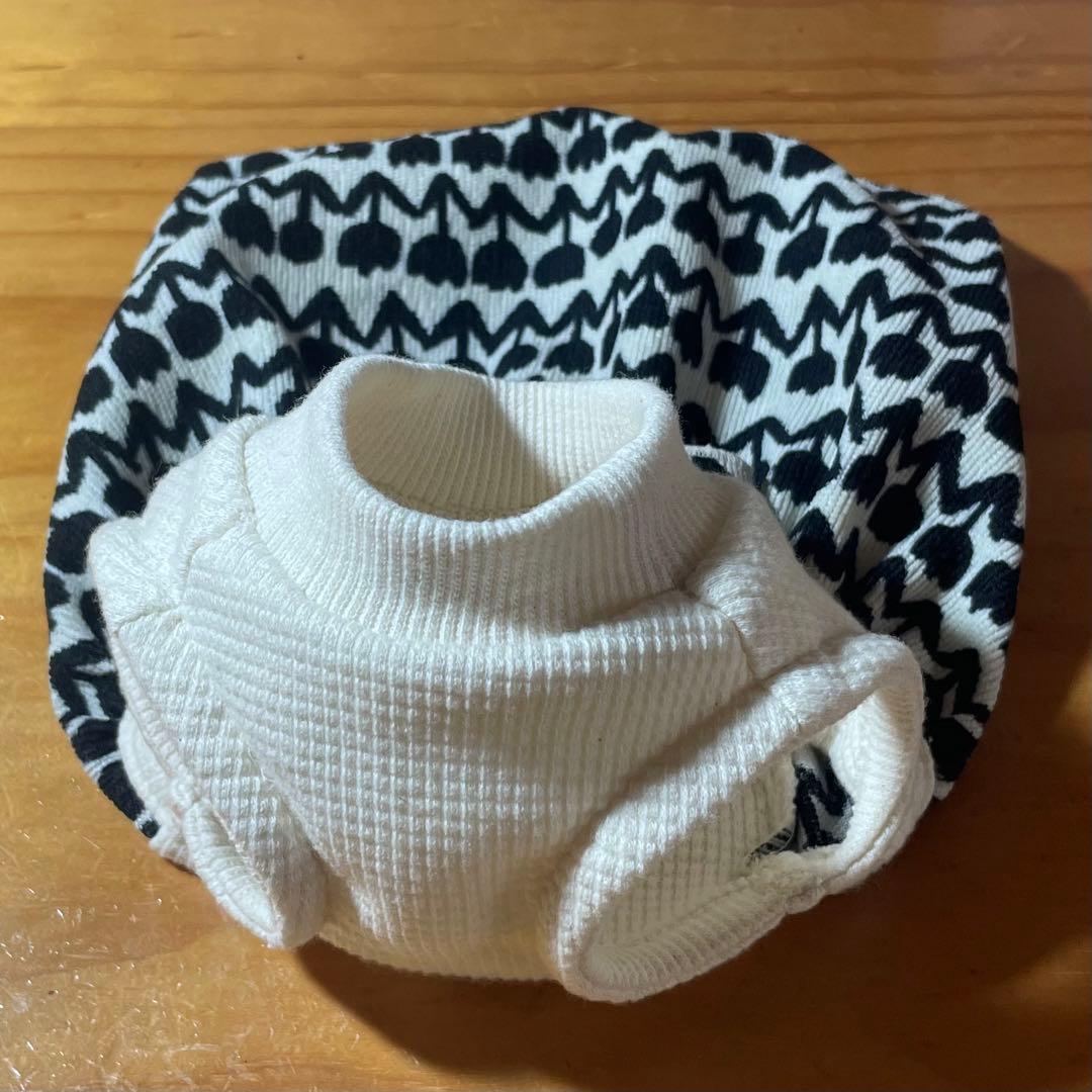 ハンドメイド犬服　切替えワンピ　ハイウエスト　コーデュロイスカート★お袖変更可能