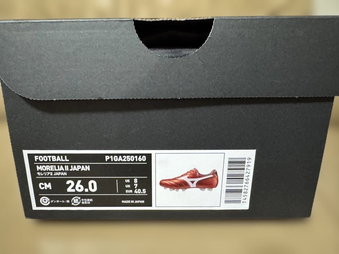 ミズノ モレリア2JAPAN モレリアⅡJAPAN モレリア 26.0 レッド