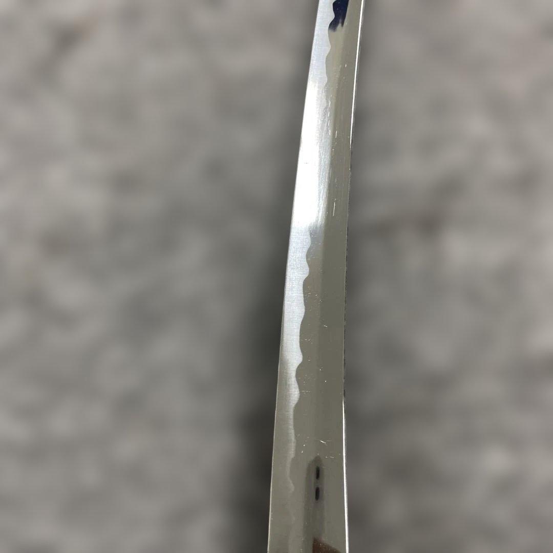 未開刃，模造刀、白鞘 刀 剣 長尺模造刀 反りのある刀 約65cm 茶色の鞘