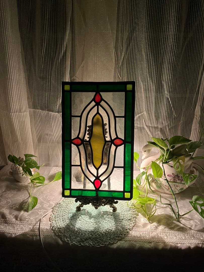 アンティーク　イギリス　ステンドグラス