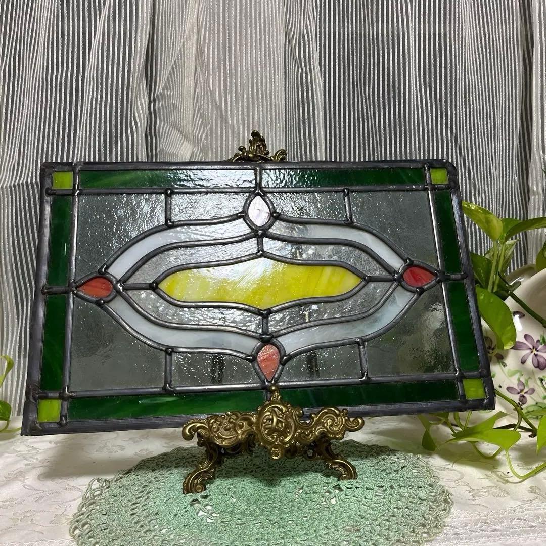 アンティーク　イギリス　ステンドグラス