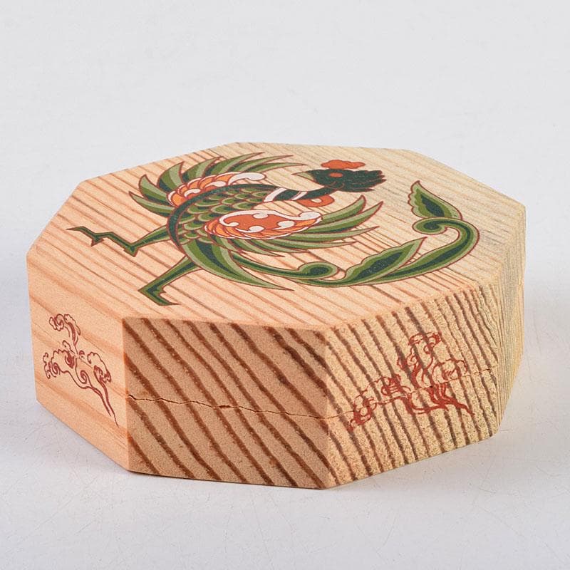 杉村聡作　正倉院　繧繝文様　八角香合　東大寺　別当永慶書付　共布共箱　Z8908