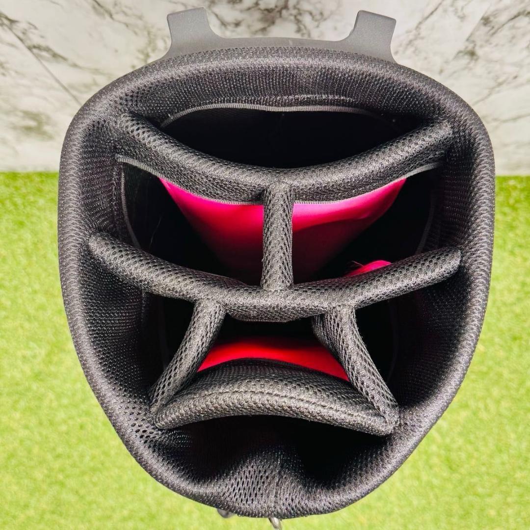 【良品】ジミーズチャーマー×モエリー スタンド式 キャディバッグ レディース