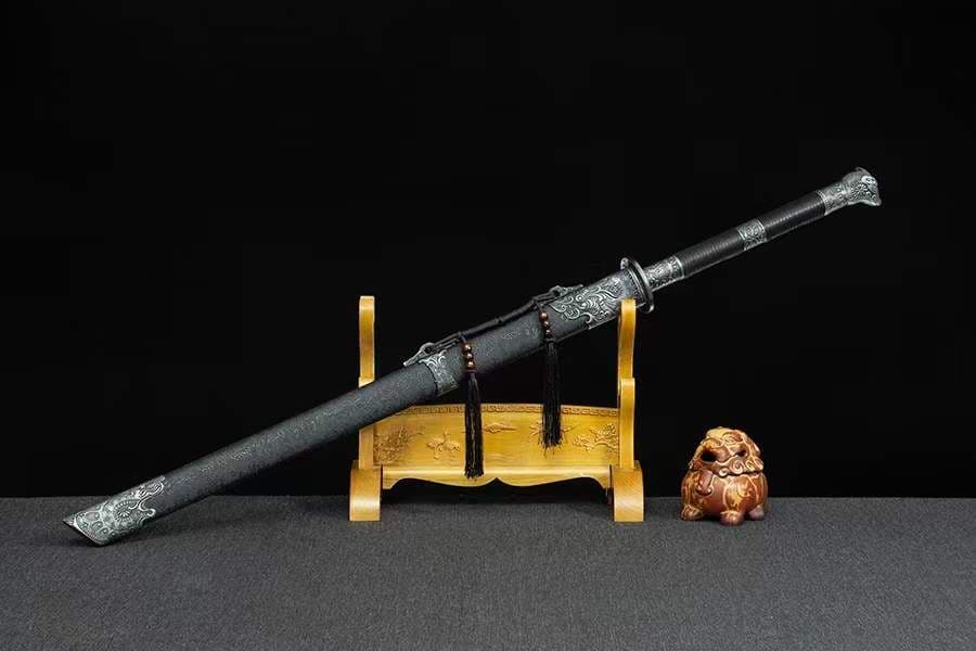 黒炎唐刀-高性能マンガン鋼 古兵器   武具　刀装具　日本刀　模造刀