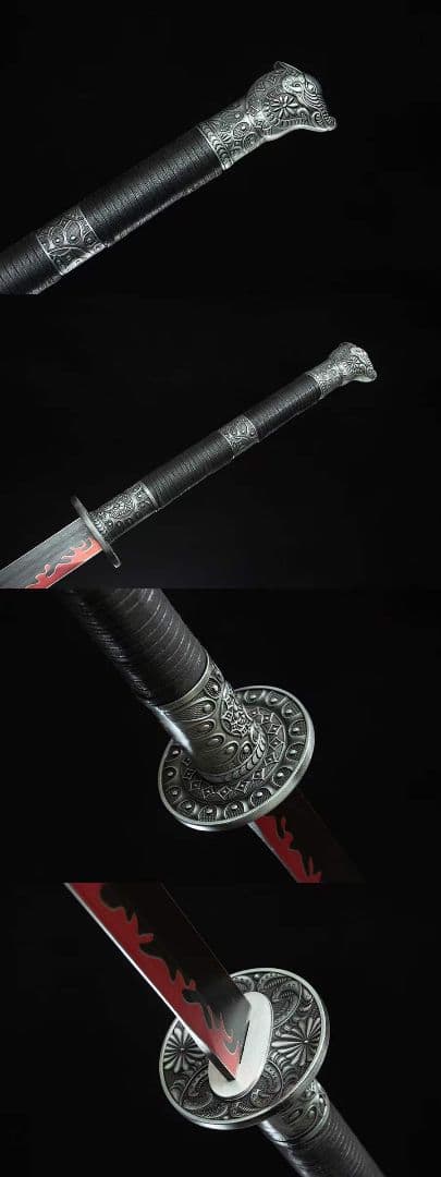 黒炎唐刀-高性能マンガン鋼 古兵器   武具　刀装具　日本刀　模造刀