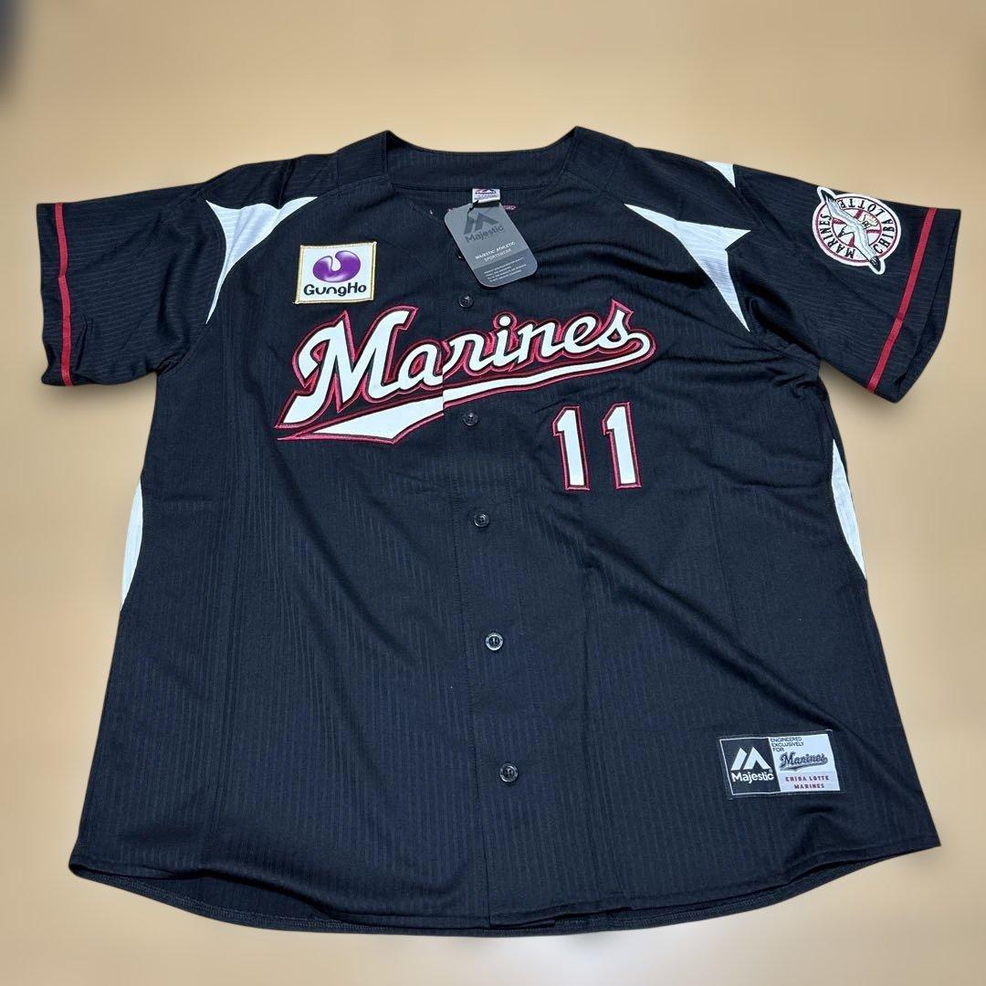 千葉ロッテマリーンズ　ユニフォーム 佐々木千隼選手X Lサイズ　マジェスティック