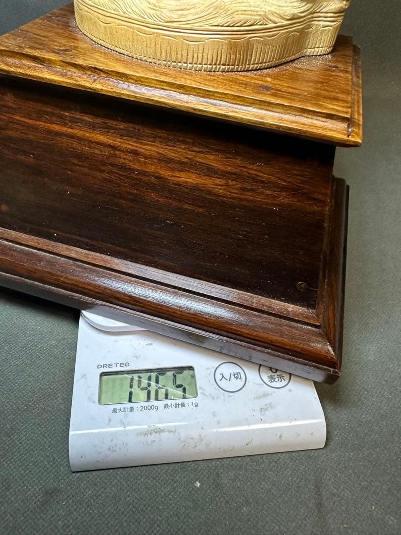 インド　白檀　木彫り　弁財天　観音　仏教美術　仏像 骨董 木像　木製　仏教