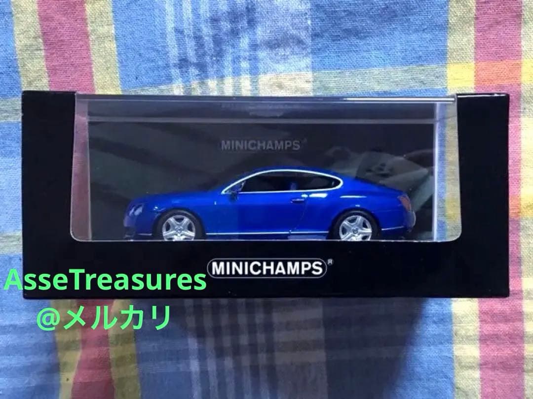 ミニチャンプス 1/43 ベントレー・コンチネンタル GT ブルーメタリック