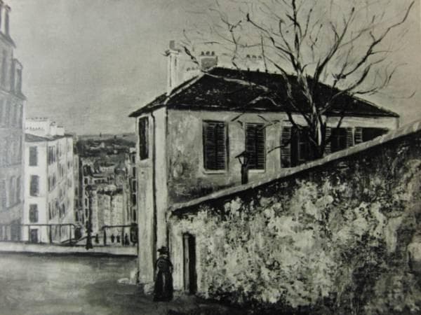 ユトリロ、希少・画版、版上サイン入、額付、Nｏ652、絵画