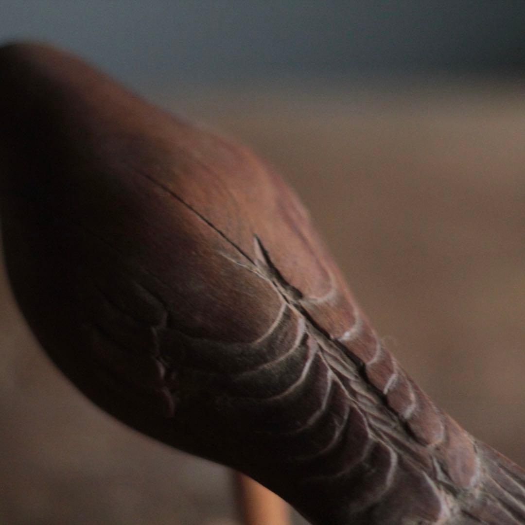 木の 鳥 オブジェ 古道具 アンティーク