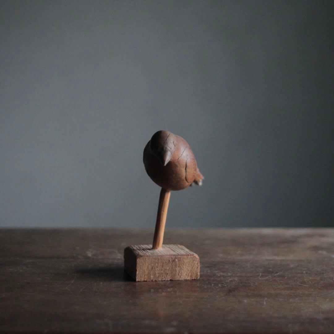 木の 鳥 オブジェ 古道具 アンティーク