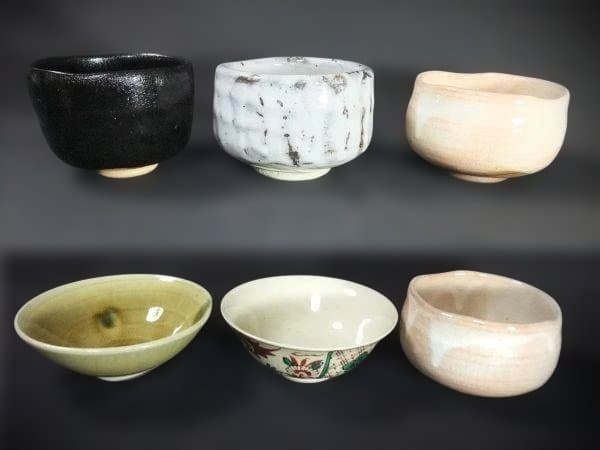 茶棚 抹茶茶碗 12個 収納箱 漆器 唐津 天目茶碗他１２点