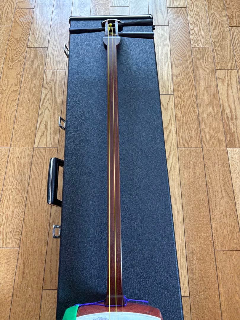 三味線　紫檀　細棹　ケース　付属品