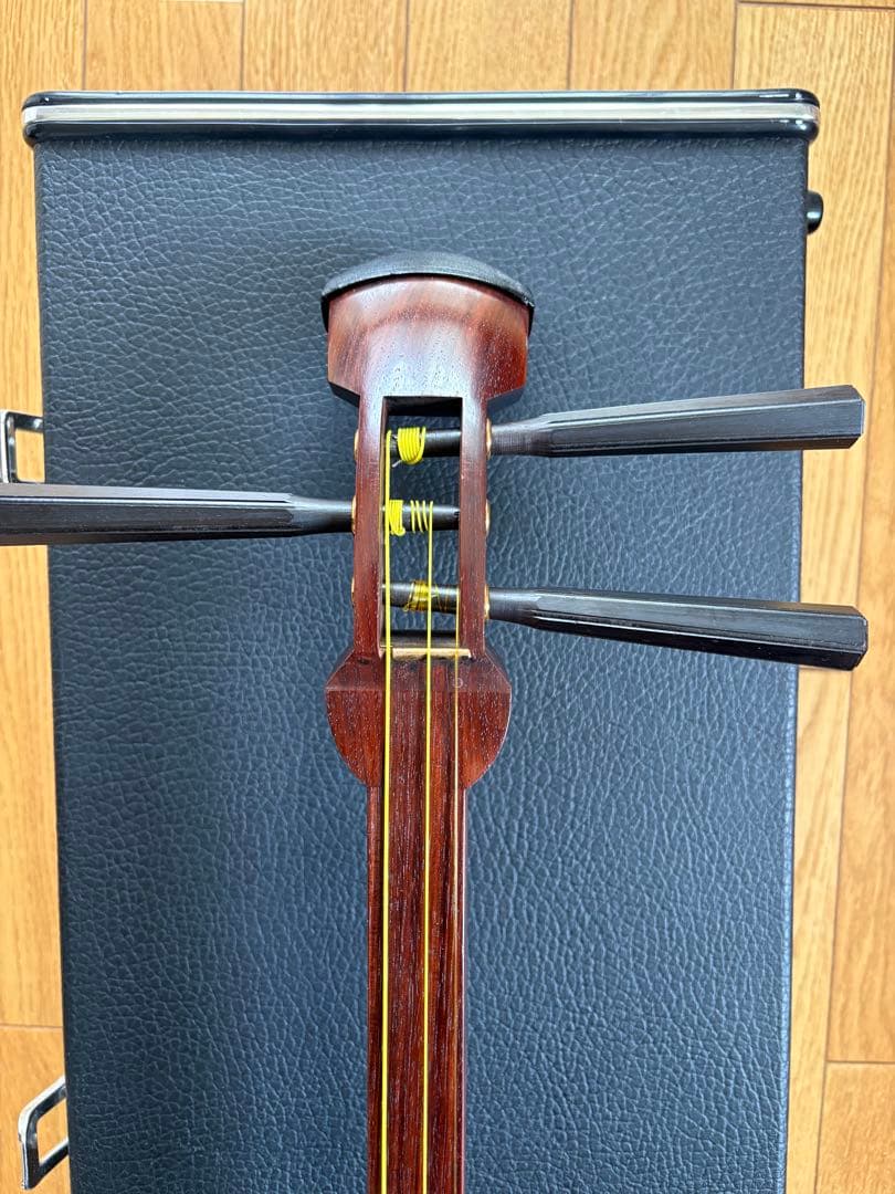 三味線　紫檀　細棹　ケース　付属品