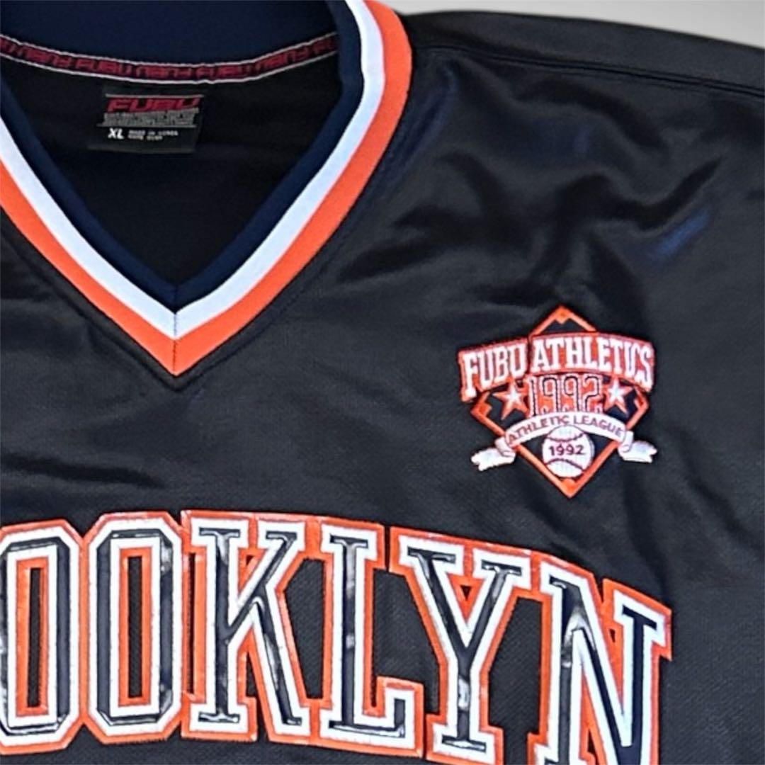 【入手困難】 FUBU BROOKLYN 05 両面刺繍ロゴ ゲームシャツ XL