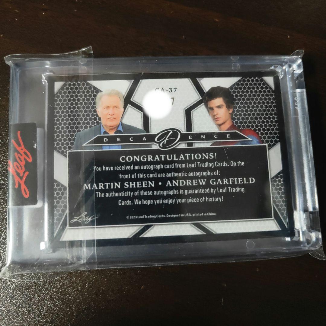 leaf スパイダーマン　アンドリュー・ガーフィールド　デュアルサインカード