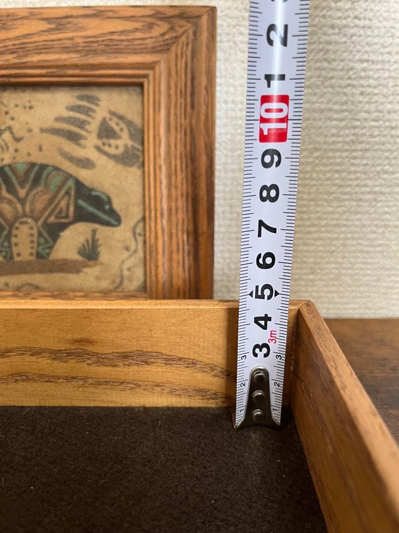 ネイティブアメリカン ナバホ族 サンドアート 砂絵ボックス　小物入れ