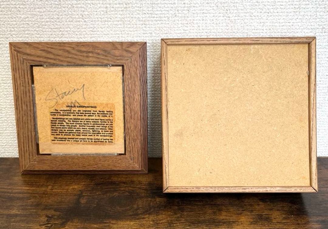 ネイティブアメリカン ナバホ族 サンドアート 砂絵ボックス　小物入れ