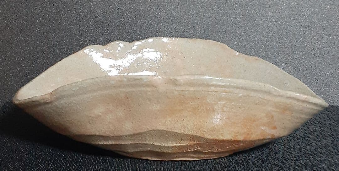 【真作保証❗️】萩焼【九代三輪休雪】【三輪雪堂】造　雨漏り手　大鉢　菓子鉢