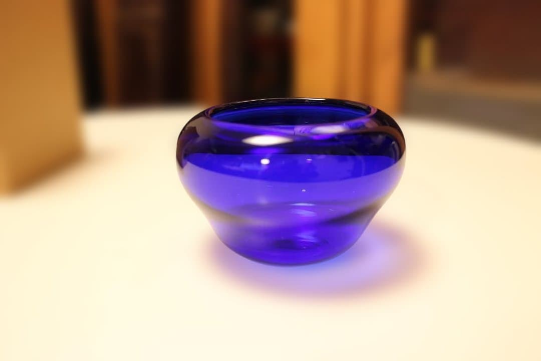 瑠璃香炉　ガラス香炉　ガラス工芸　建水