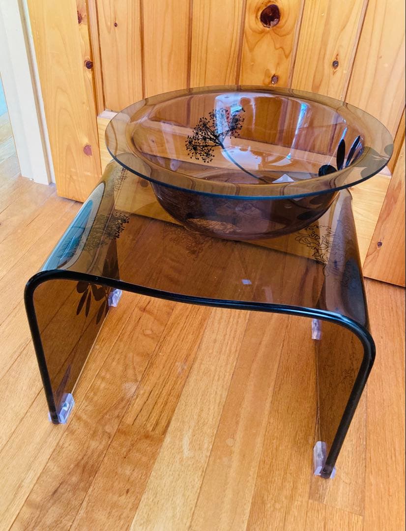 ★新品【サリナ2】バスチェアー・洗面器　ブラウン　Mサイズ　2点セット　センコー