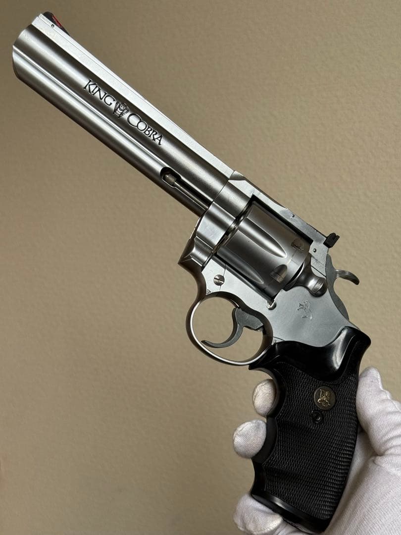 実物グリップ付 KSC コルト Mk-V キングコブラ シルバー モデルガン