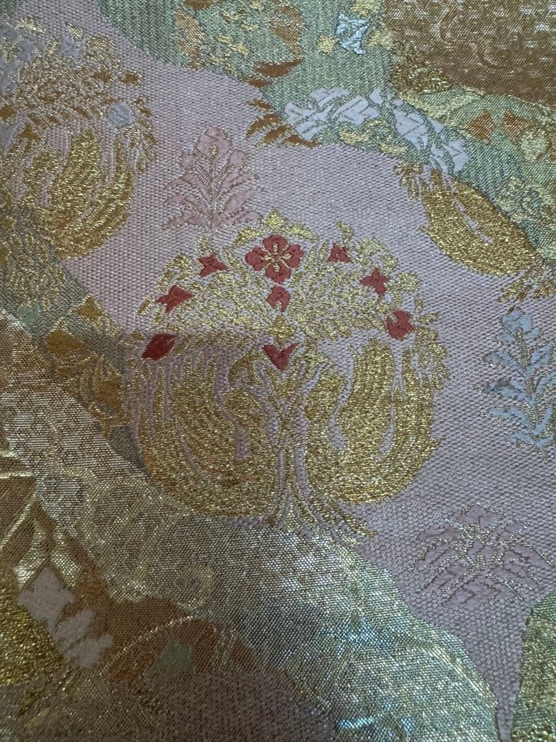 1936 袋帯 古代彫金紋  西陣織   金糸　高級上質上品　約440cm未使用