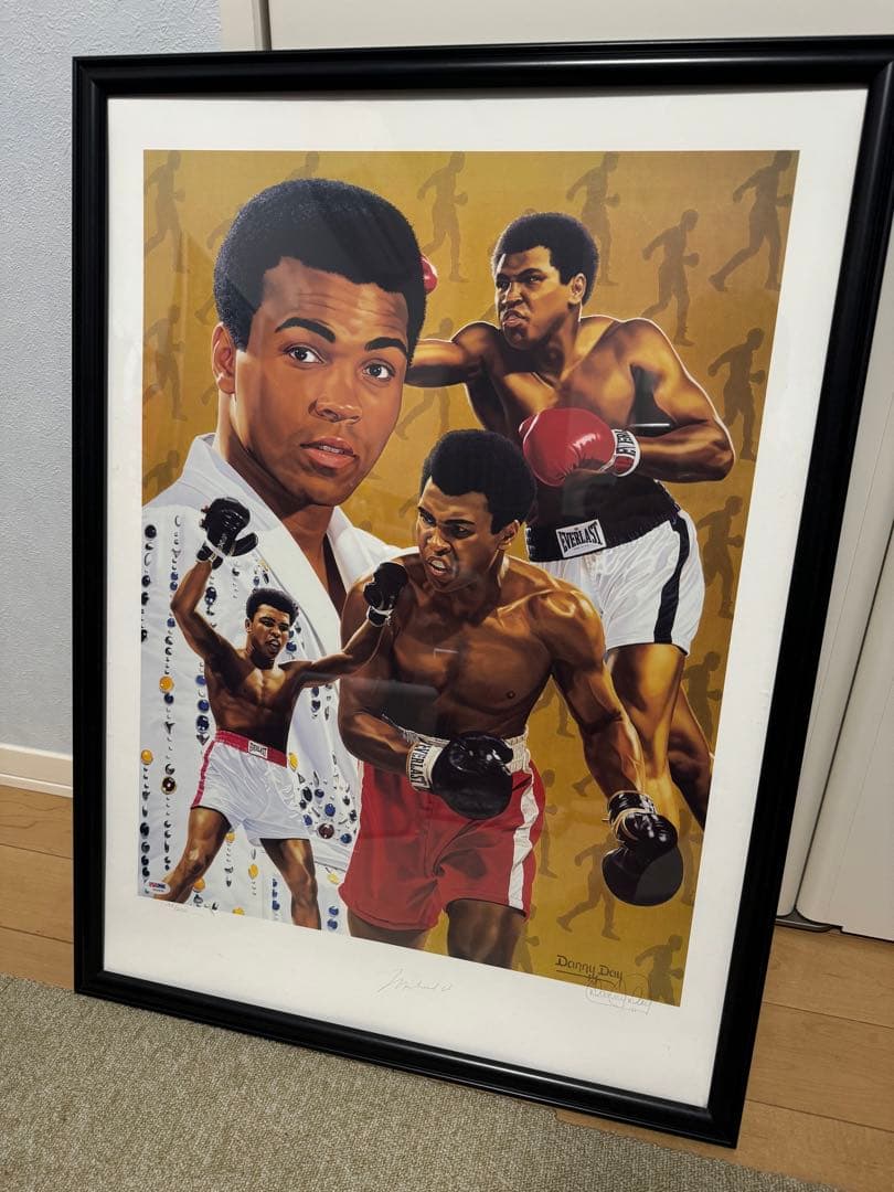 200枚限定　モハメドアリ　直筆サイン リトグラフ 版画 鑑定書付き