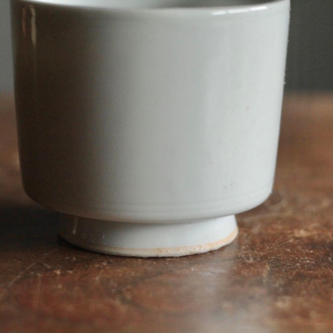 波佐見 白磁 筒茶碗 火入れ 古美術 古道具 アンティーク