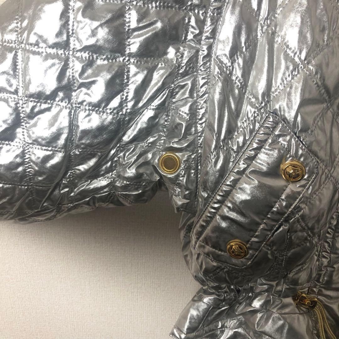 ellesse エレッセ ファー付き ヴィンテージ スキーウェア シルバー M