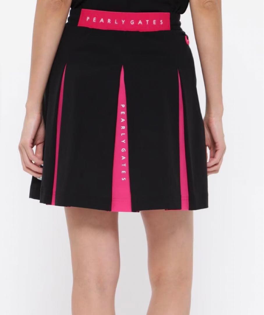 【新品】 PEARLY GATESプリーツスカートPink with BLACK