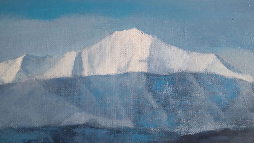 岩下尊弘 絵画 油絵 額装【米山】油彩6号