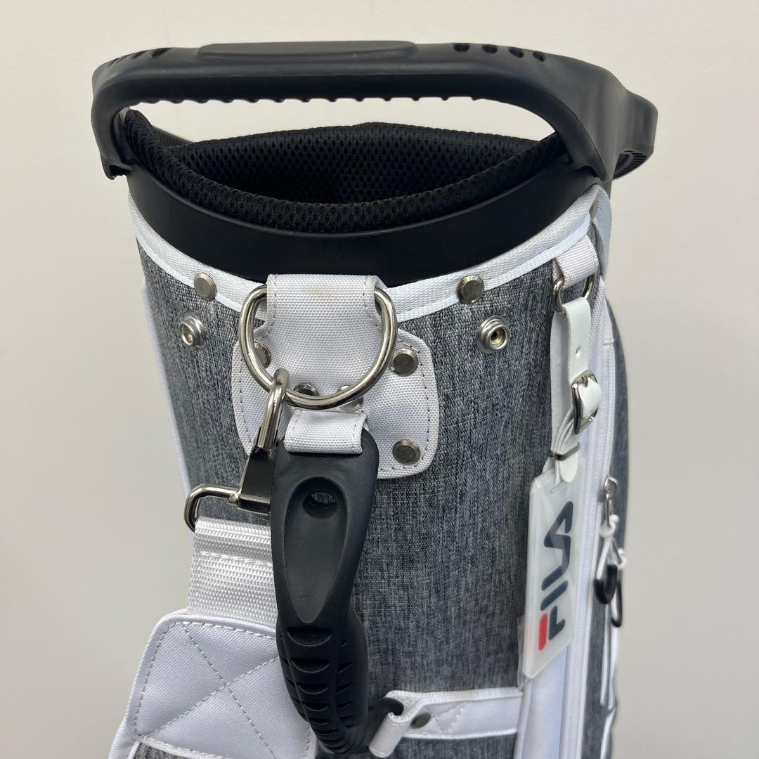 【未使用】FILA フィラ ゴルフ スタンド キャディバッグ 8.5型 ホワイト