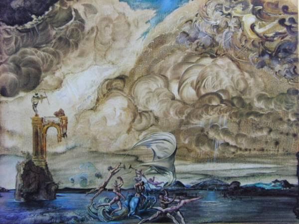 ダリ、つむじ風の凱旋、希少画集画、新品額付