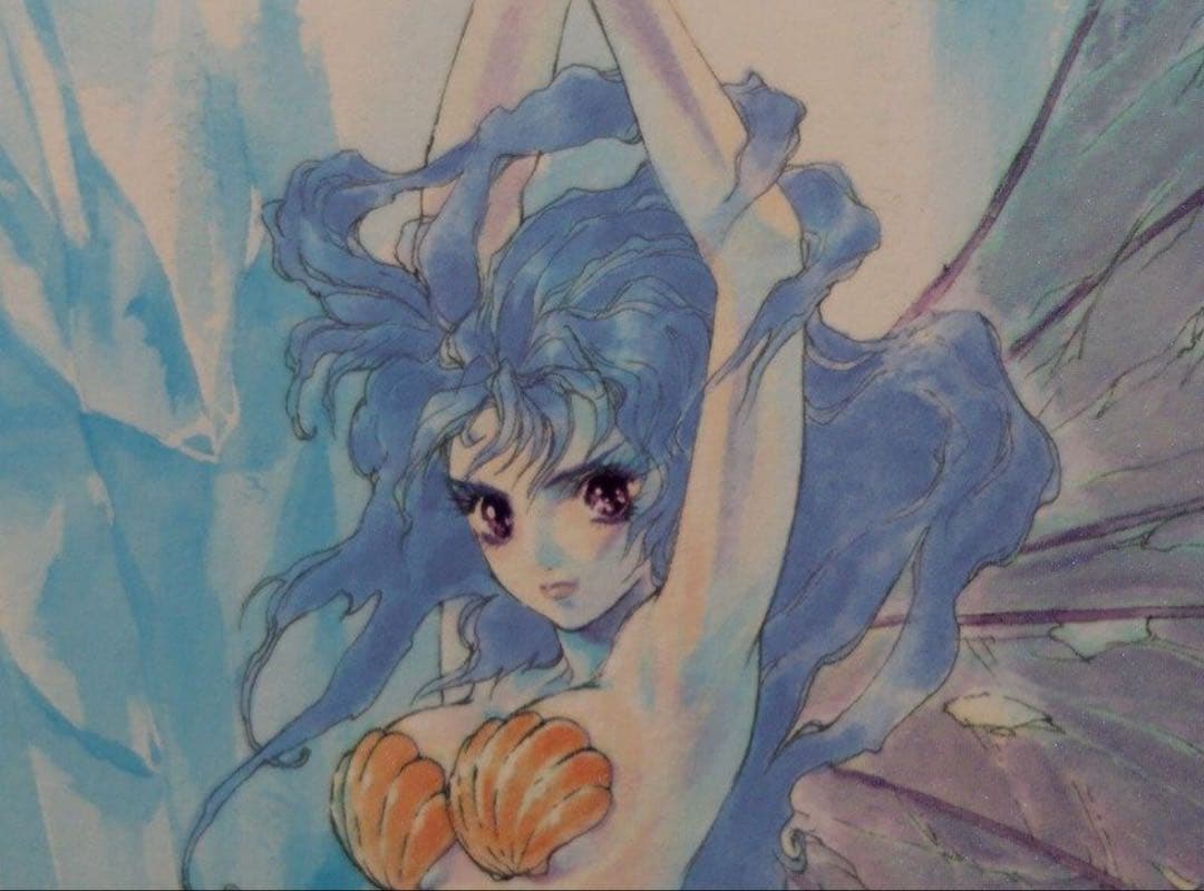 いのまた むつみ「BLUE SPLASH」版画 アールビバン 直筆サイン