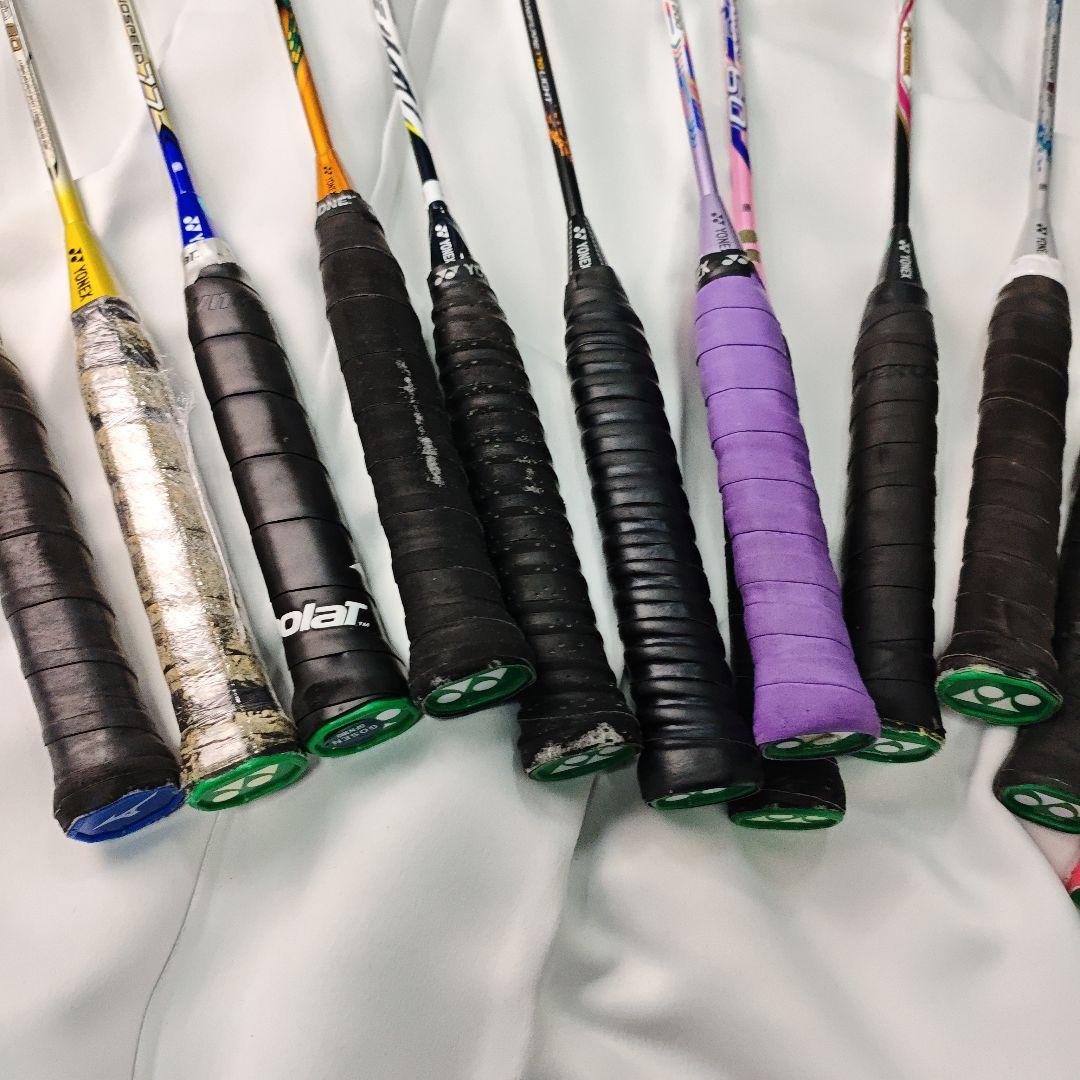 【ヒビ有り・ジャンク】バドミントンラケット 17本セット