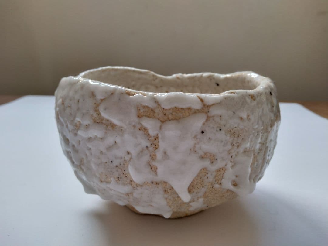 矢野景川　志野茶碗　鉄絵　抹茶碗