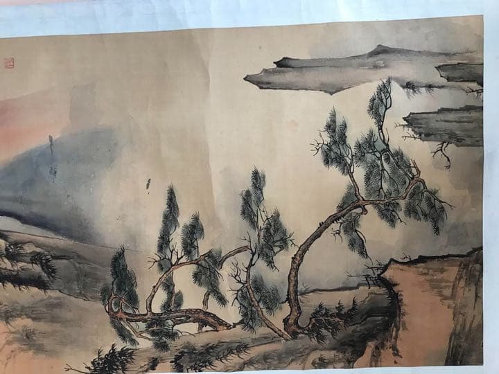 中国清時代掛軸　肉筆保証　畢伯濤画家