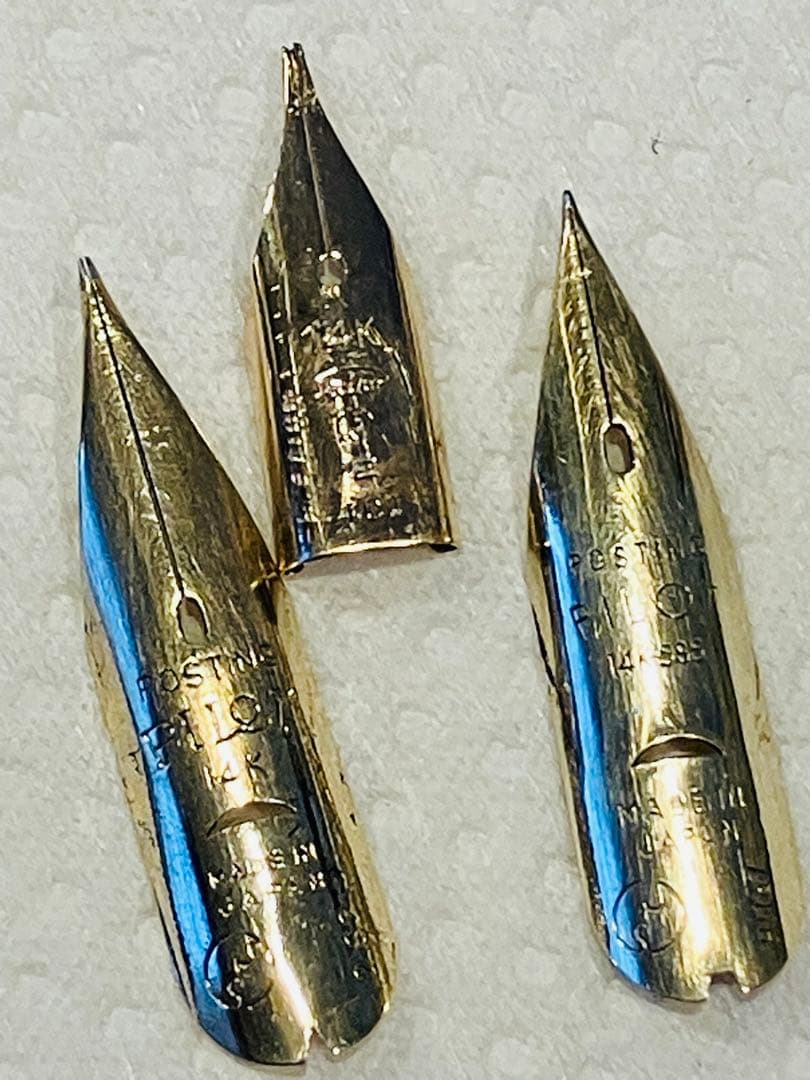 万年筆　14K 3個 18K 1個　金のペン先4個セット　約1.5グラム