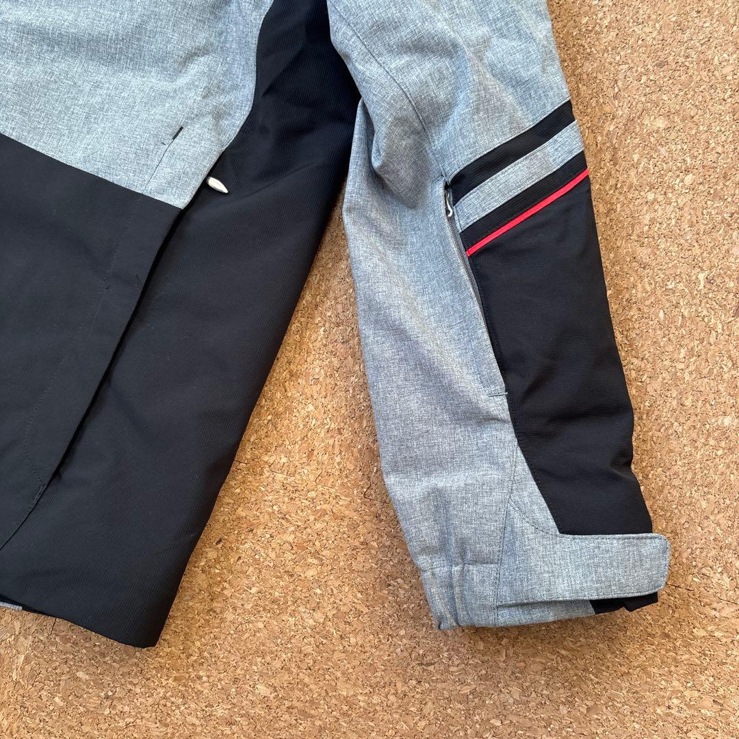 スキーウェア フード付き グレーと黒