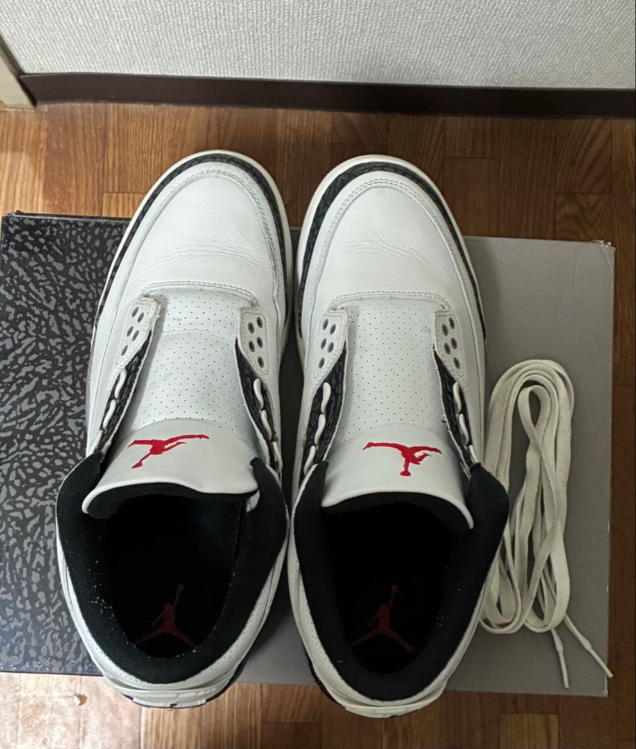 【箱付】ナイキ エアジョーダン3 レトロ \"セメントグレー\"