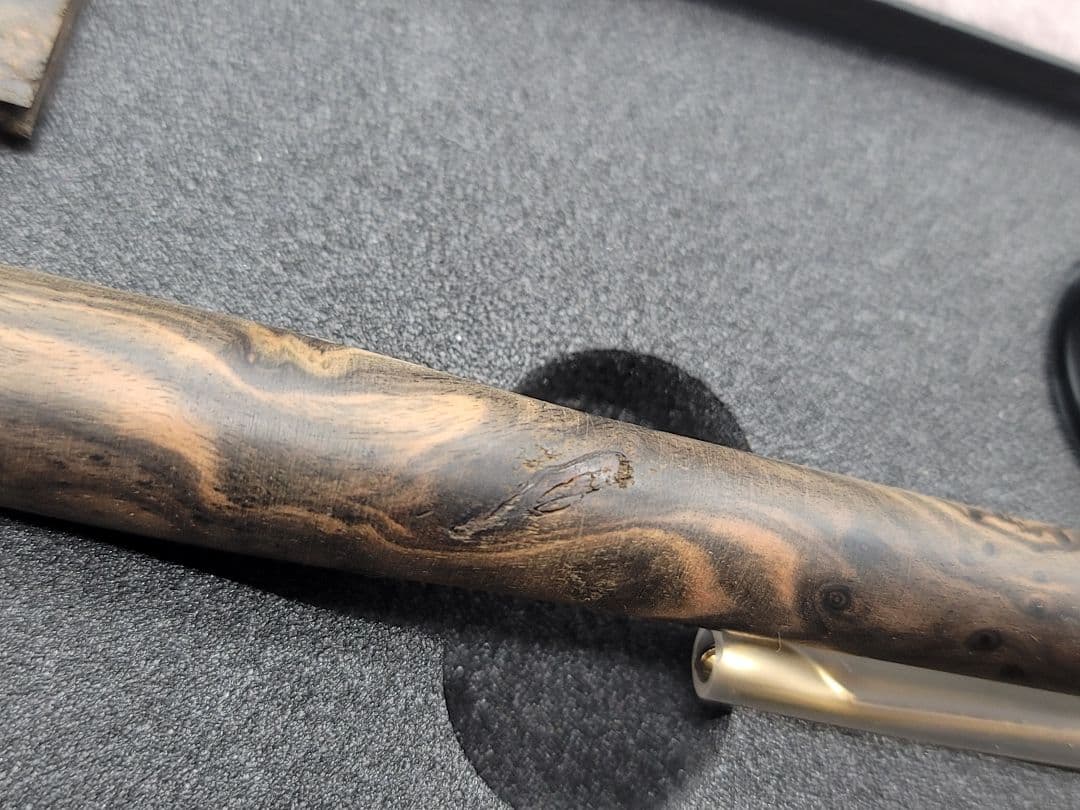 新品　こぶた工房　黒檀瘤　極上杢　シャープペンシル0.5ミリ