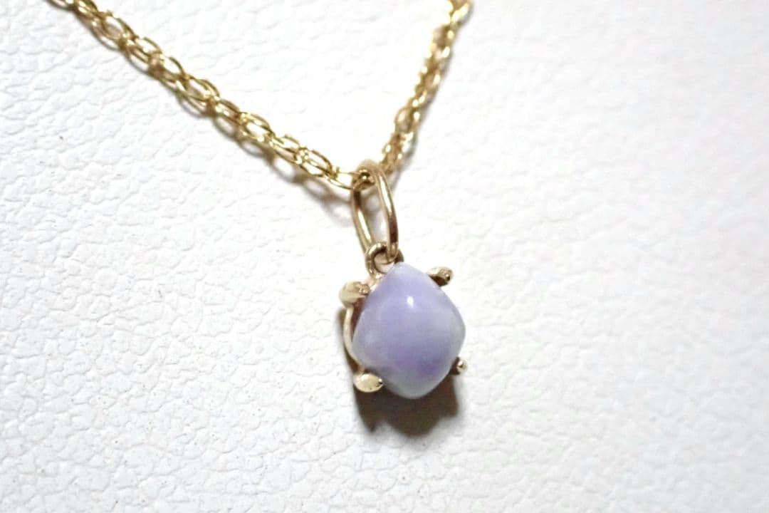 糸魚川翡翠　姫川　ラベンダー　10金　ペントップ　送料無料