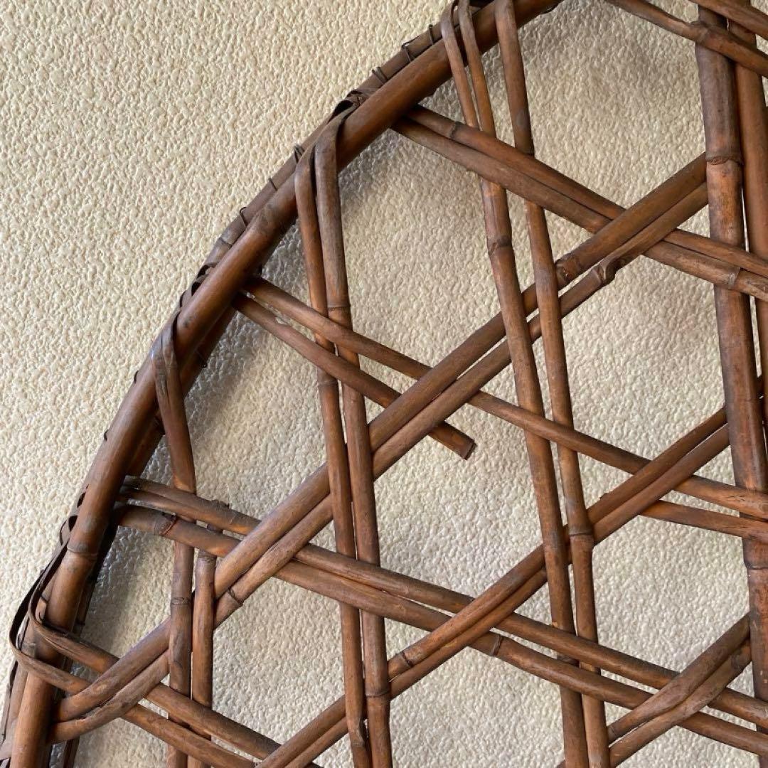 アンティークお蚕籠 古道具 竹カゴ 大笊 骨董 壁飾り 昔道具 植栽飾り