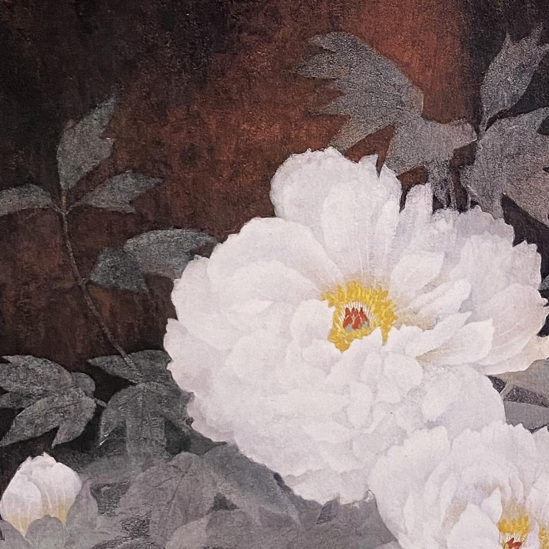 大矢十四彦、【富貴花】、希少な額装用画集より、新品額装付、状態良好