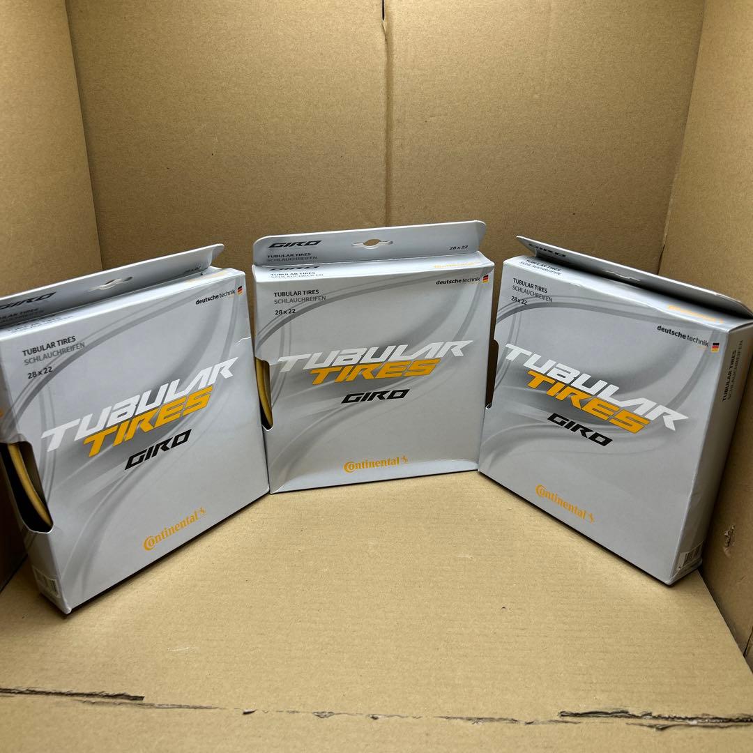 3点セット　コンチネンタル　ロードタイヤ Giro Tubular 28x 22