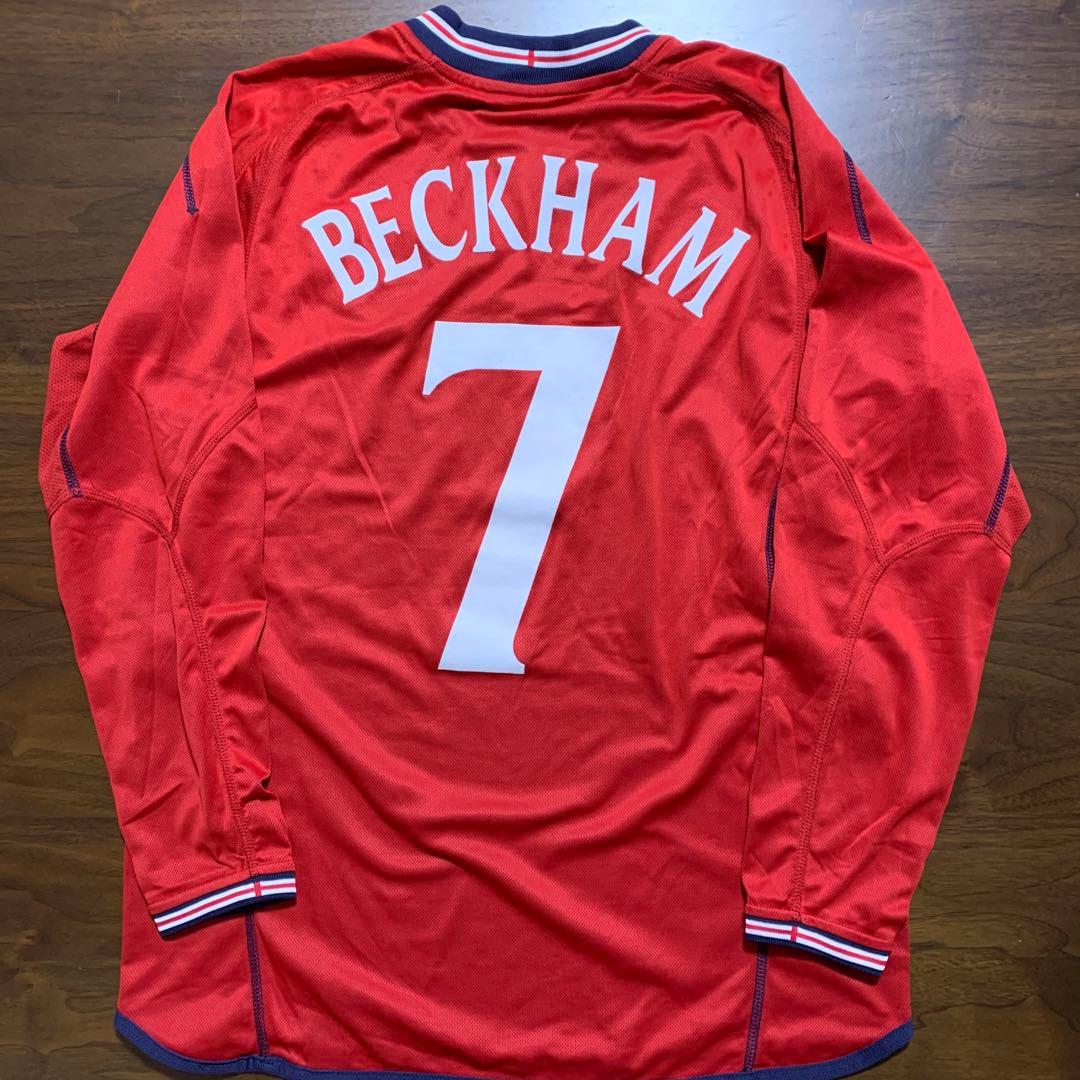 正規品イングランド アウェイ長袖 2002アルゼンチン戦 No.7 ベッカム